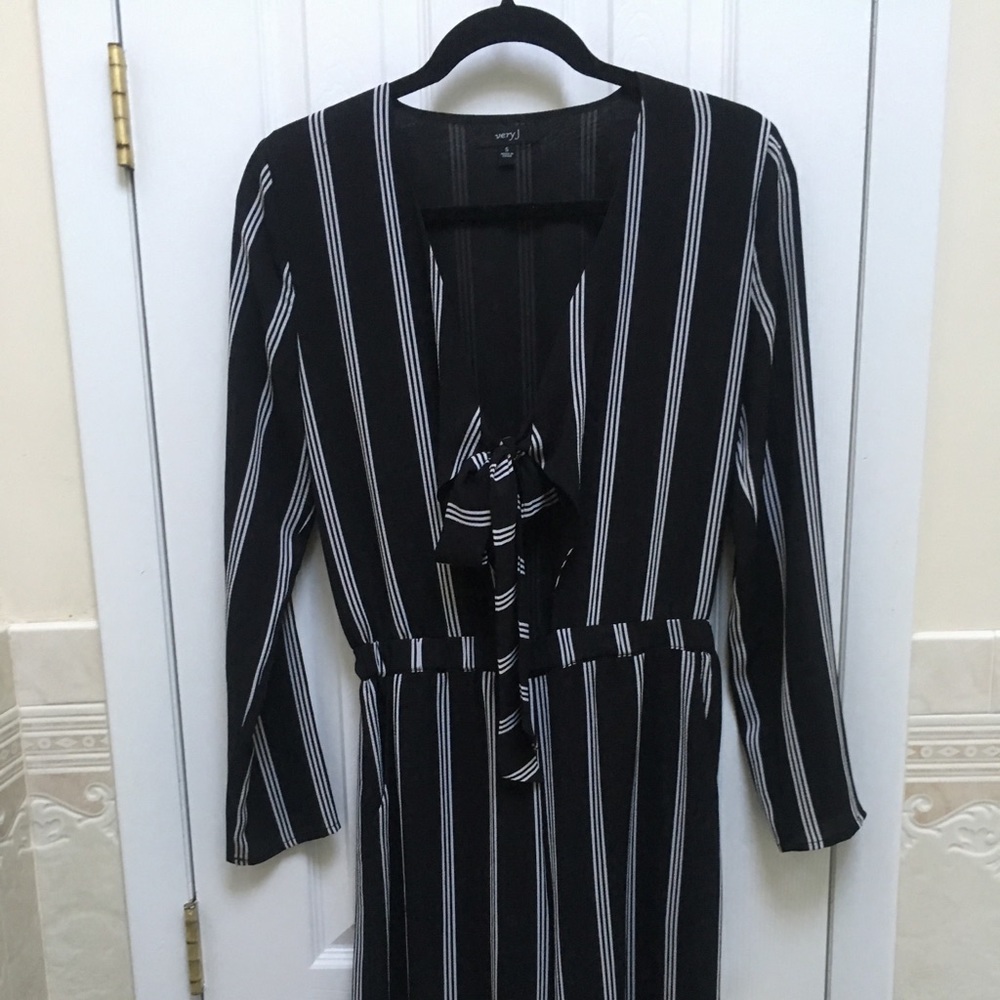 Very J pinstripe jumpsuit